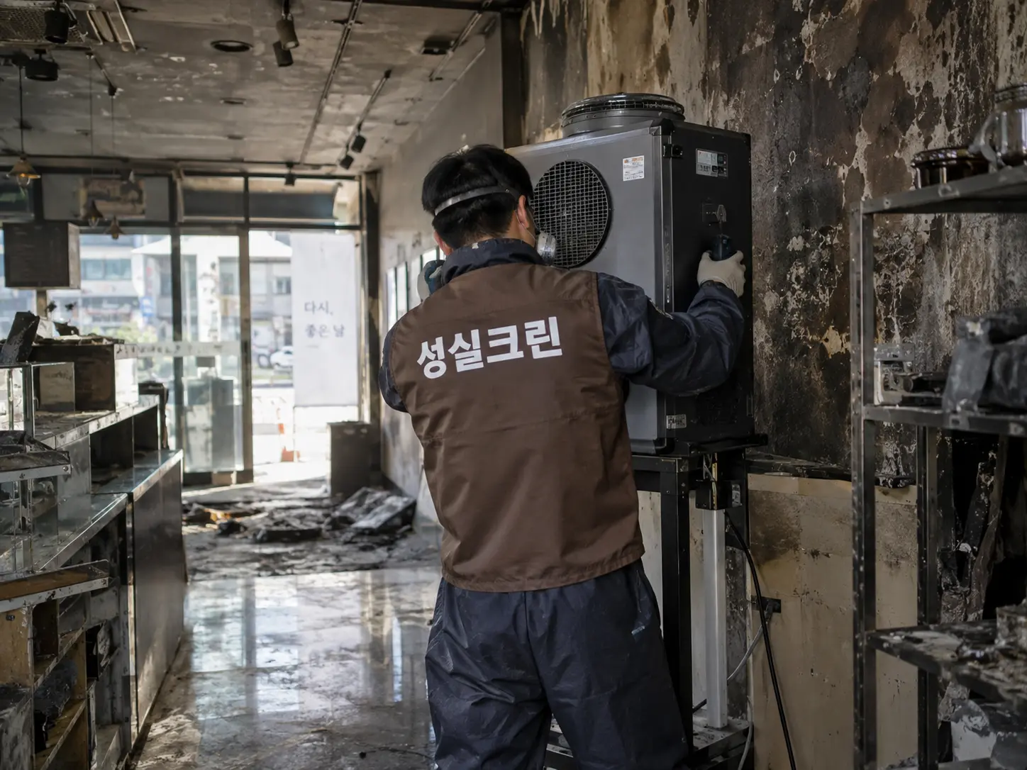 화재 현장 전문 탈취장비 설치